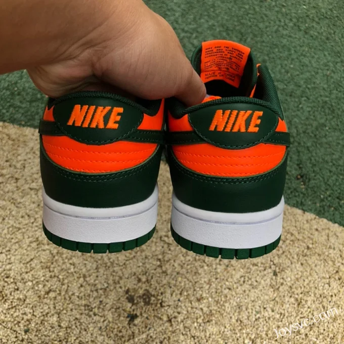 Nike Dunk Low Miami Hurricanes Orange Green DD1391-300