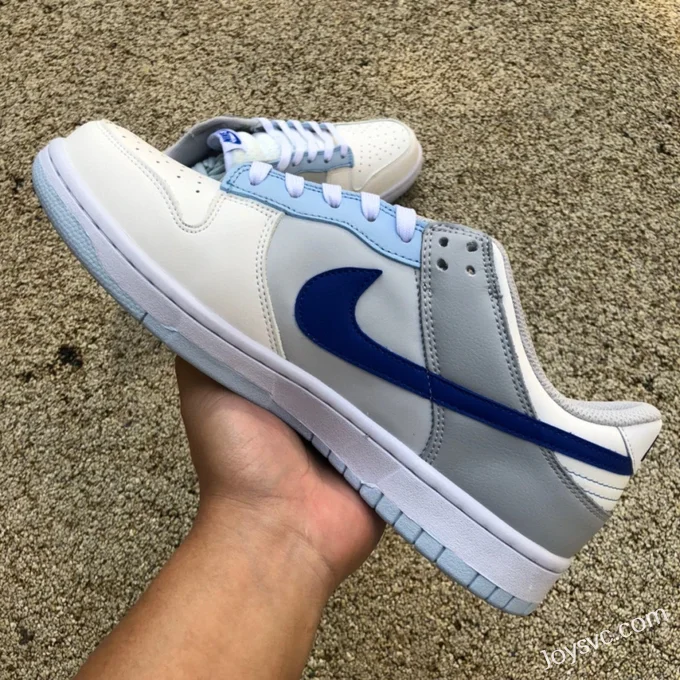 Nike Dunk Low GS Ivory Hyper Royal Beige Blue Retro Sneakers FB1843-141