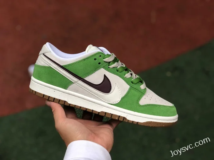 Nike Dunk Low White Green Suede Double Hook DO9457-103