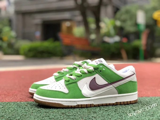 Nike Dunk Low White Green Suede Double Hook DO9457-103