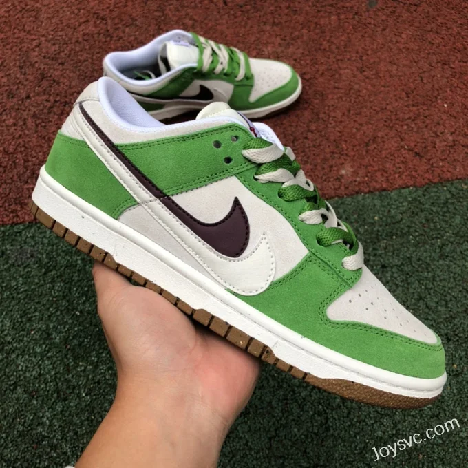 Nike Dunk Low White Green Suede Double Hook DO9457-103