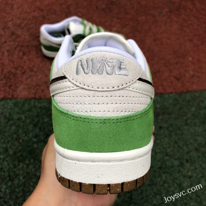 Nike Dunk Low White Green Suede Double Hook DO9457-103