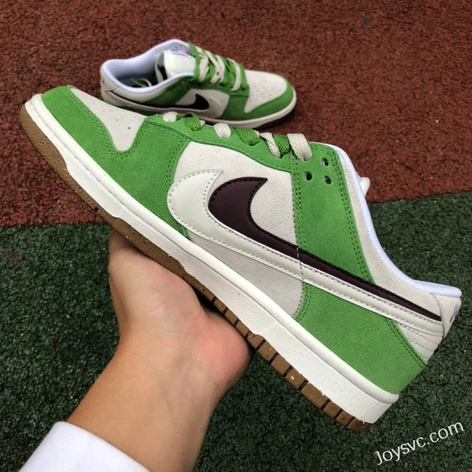 Nike Dunk Low White Green Suede Double Hook DO9457-103