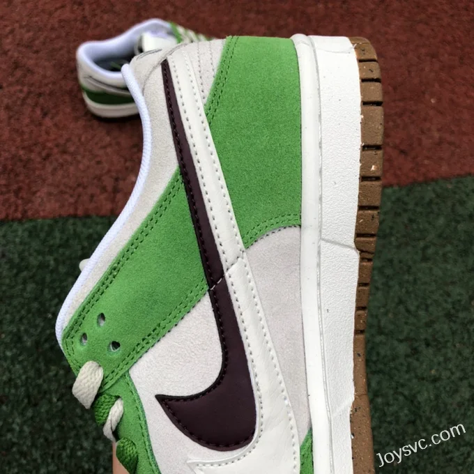 Nike Dunk Low White Green Suede Double Hook DO9457-103