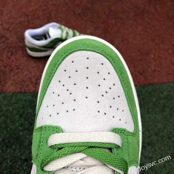 Nike Dunk Low White Green Suede Double Hook DO9457-103