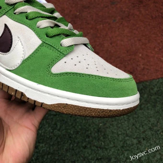 Nike Dunk Low White Green Suede Double Hook DO9457-103