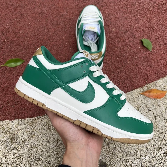 High-Quality Nike Dunk Low Gold Green Retro Sneakers FB7173-131