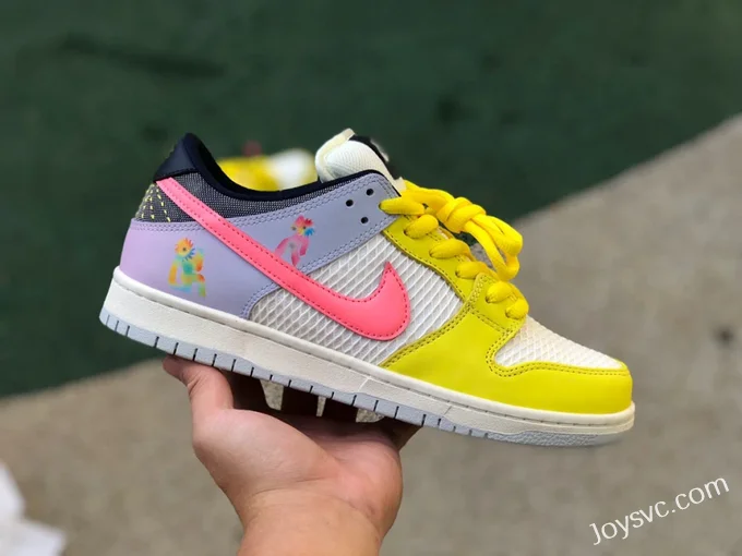 Nike SB Dunk Low Be True Yellow White Pink DX5933-900