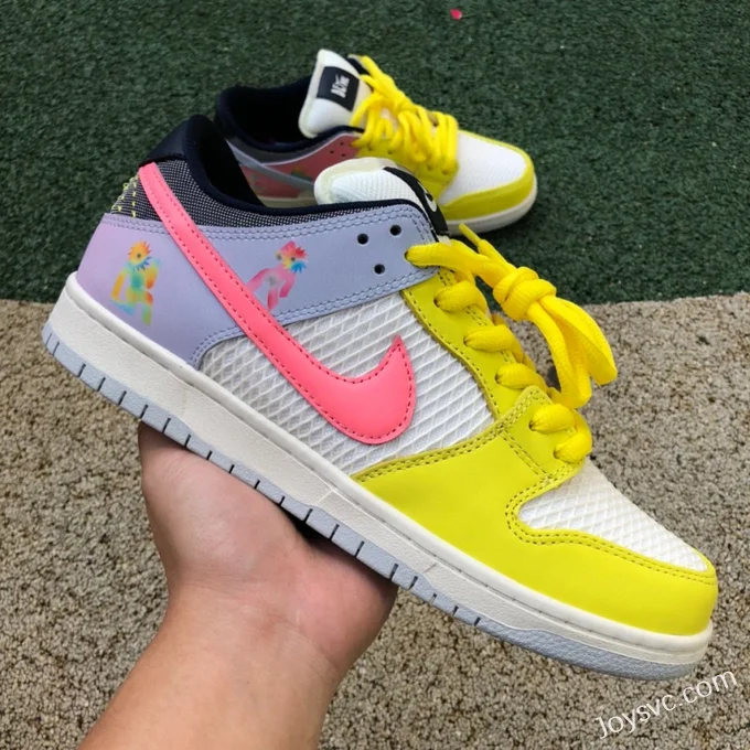 Nike SB Dunk Low Be True Yellow White Pink DX5933-900