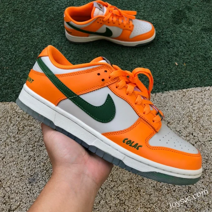 Florida A&M x Nike Dunk Low White Orange Retro Sneakers DR6188-800