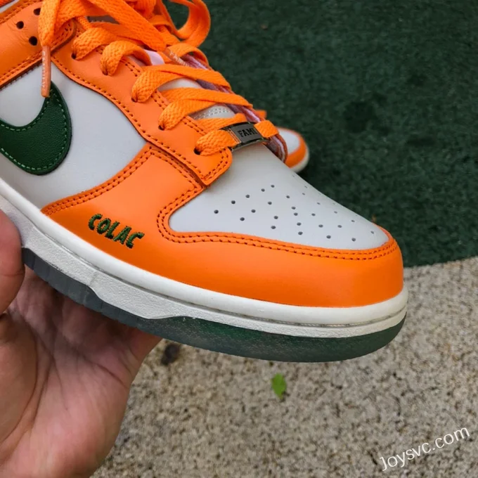 Florida A&M x Nike Dunk Low White Orange Retro Sneakers DR6188-800