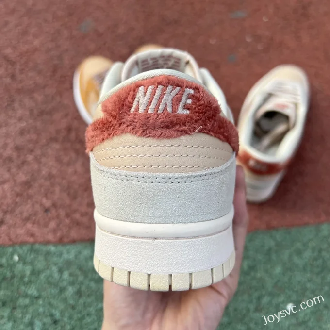 High-Quality Nike Dunk Low Terry Swoosh Beige Retro Sneakers DZ4706-200