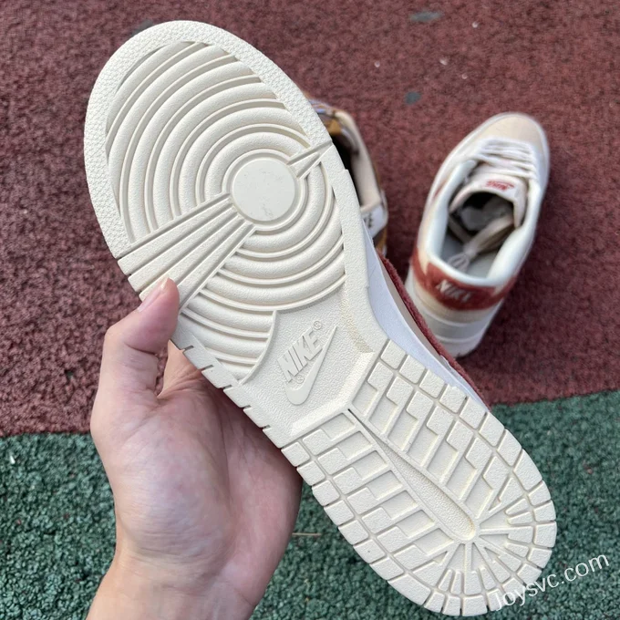 High-Quality Nike Dunk Low Terry Swoosh Beige Retro Sneakers DZ4706-200