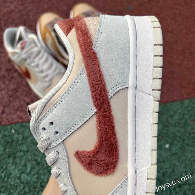 High-Quality Nike Dunk Low Terry Swoosh Beige Retro Sneakers DZ4706-200