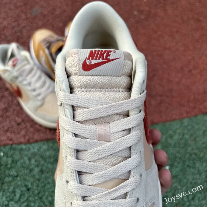 High-Quality Nike Dunk Low Terry Swoosh Beige Retro Sneakers DZ4706-200