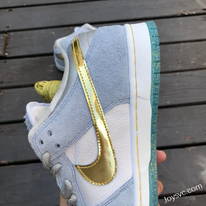 Nike SB Dunk Frozen White Blue Gold DC9936-100