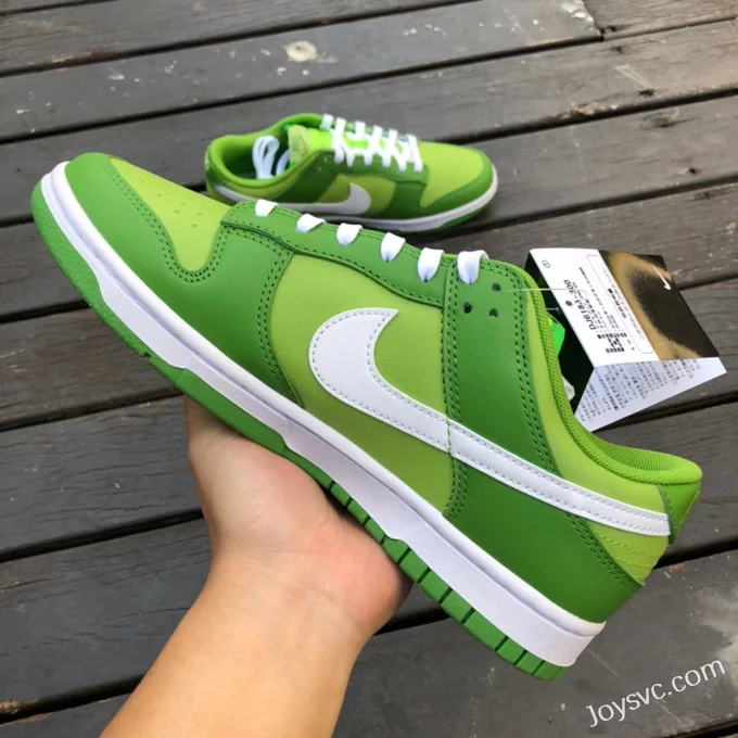 Pure Original Nike Dunk Low White Green Apple Retro Sneakers DJ6188-300