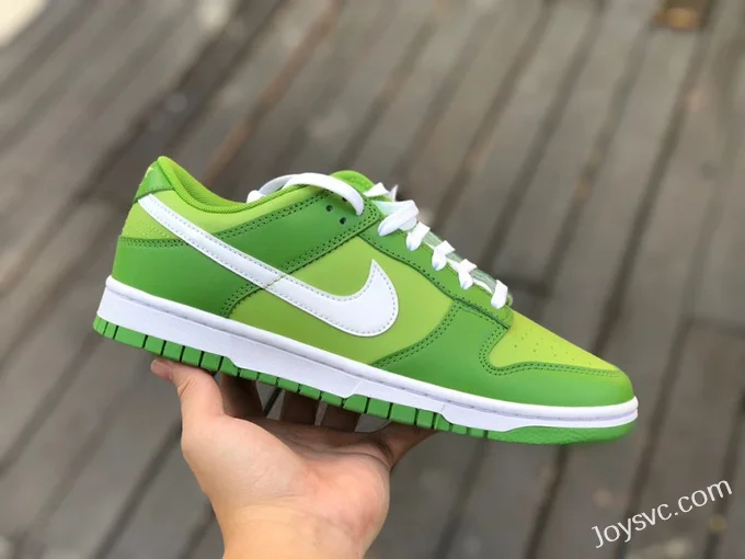 Pure Original Nike Dunk Low White Green Apple Retro Sneakers DJ6188-300