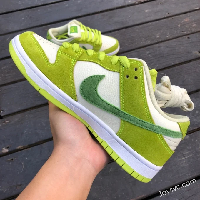 Pure Original Nike SB Dunk Low White Green Apple Retro Sneakers DM0807-300