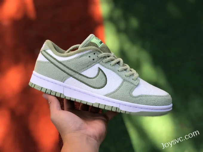 Nike Dunk Low Fleece White Green DQ7579-300