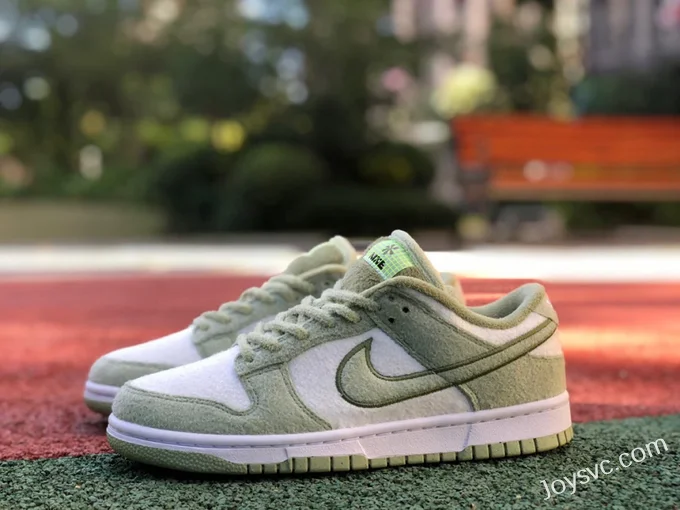 Nike Dunk Low Fleece White Green DQ7579-300