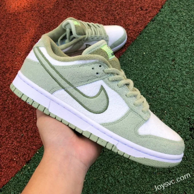 Nike Dunk Low Fleece White Green DQ7579-300