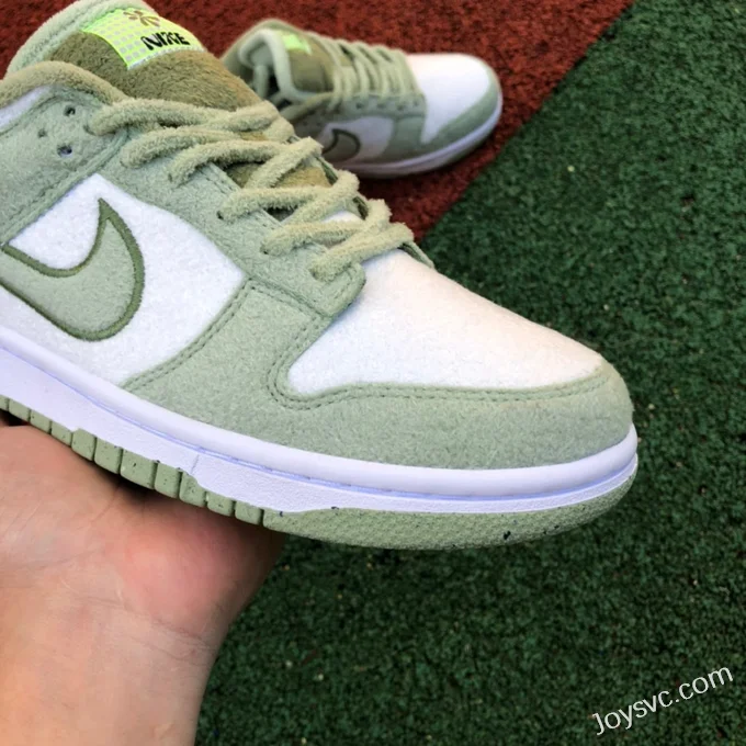 Nike Dunk Low Fleece White Green DQ7579-300