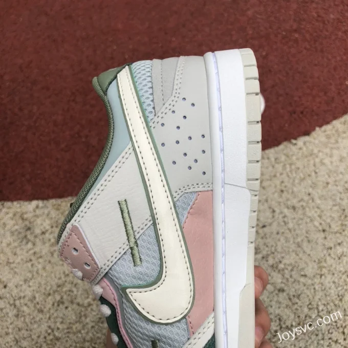 Nike Dunk Scrap White Pink Green DM0802-001