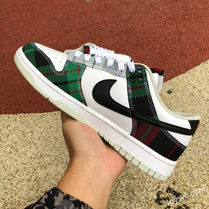 Nike Dunk Low Retro Plaid White Green DV0827-100