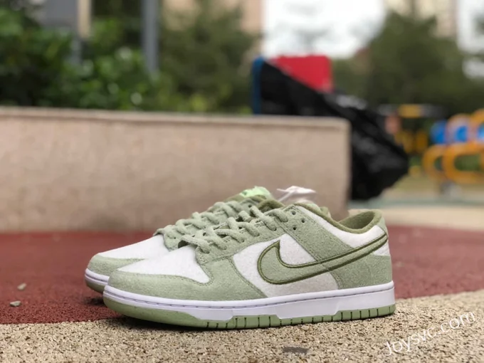 Nike Dunk Low Fleece White Green DQ7579-300