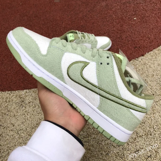 Nike Dunk Low Fleece White Green DQ7579-300