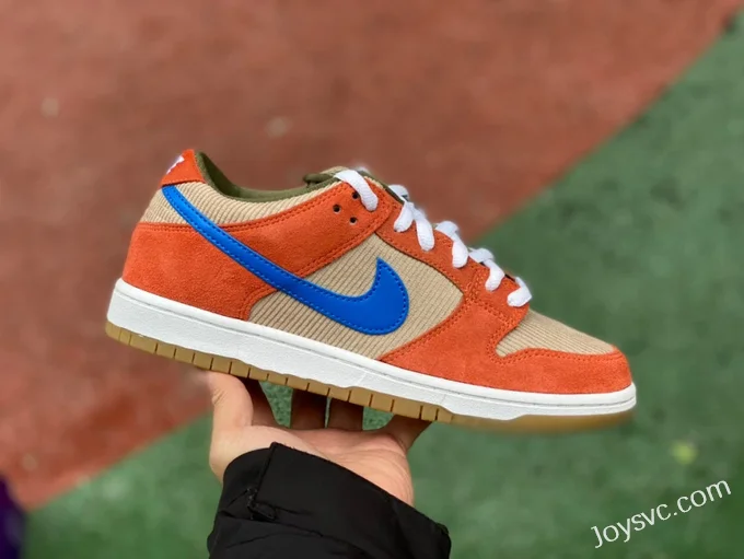 Nike SB Dunk Low Pro Corduroy Orange Blue BQ6817-201