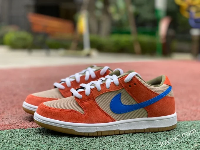 Nike SB Dunk Low Pro Corduroy Orange Blue BQ6817-201