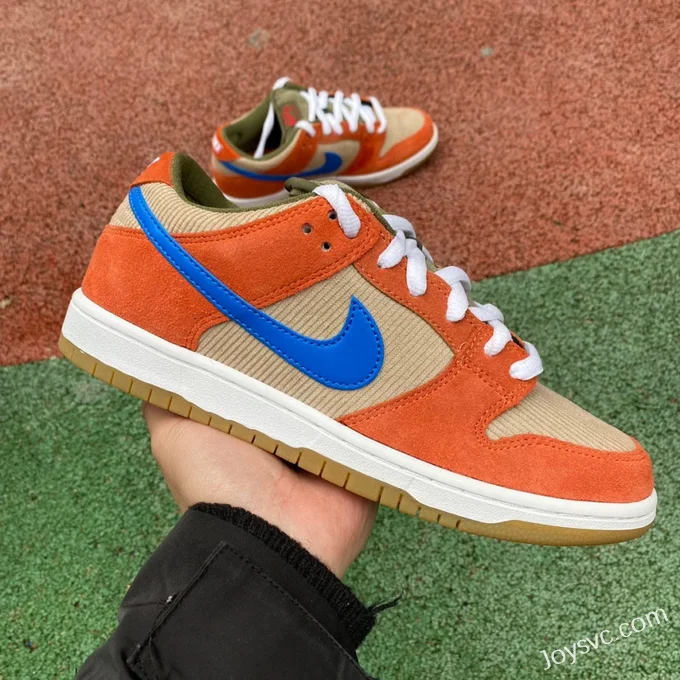 Nike SB Dunk Low Pro Corduroy Orange Blue BQ6817-201