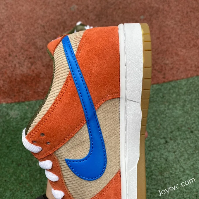 Nike SB Dunk Low Pro Corduroy Orange Blue BQ6817-201