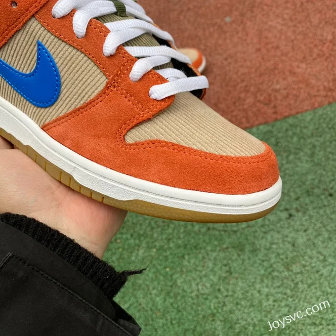 Nike SB Dunk Low Pro Corduroy Orange Blue BQ6817-201