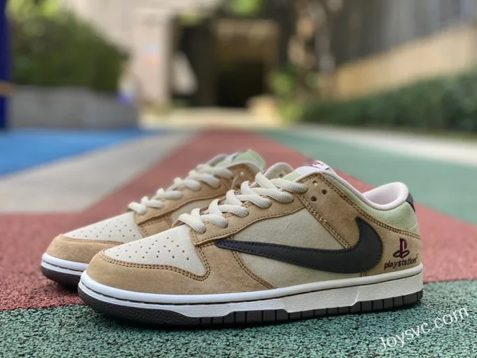 Travis Scott x Playstation x Nike SB Dunk Low Wheat Yellow CU1726-666