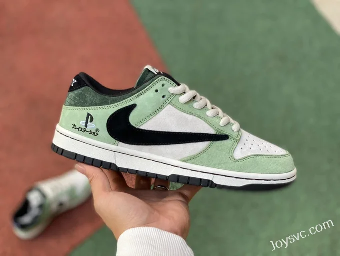 Travis Scott x Playstation x Nike SB Dunk Low Grey Green CU1726-777