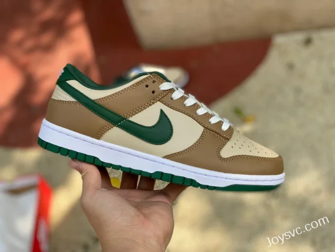 Nike Dunk Low Beige Brown Green Retro Sneakers FB7160-231