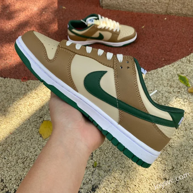 Nike Dunk Low Beige Brown Green Retro Sneakers FB7160-231