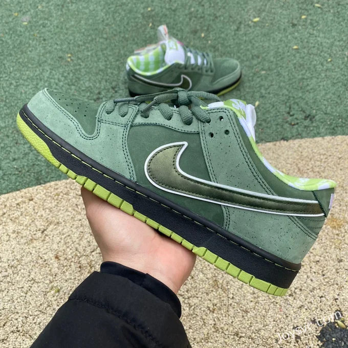 Pure Original Concepts x Nike SB Dunk Low Green Lobster Retro Sneakers BV1310-337