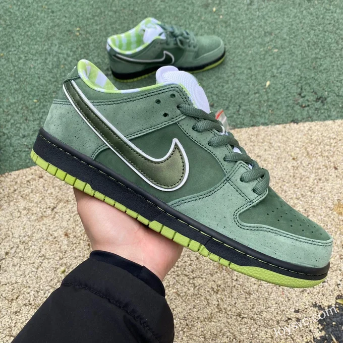 Pure Original Concepts x Nike SB Dunk Low Green Lobster Retro Sneakers BV1310-337