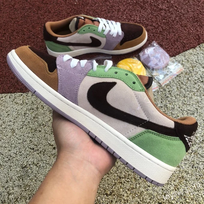 Travis Scott x Air Jordan 1 Low CQ4277-118 Candy Reverse Swoosh