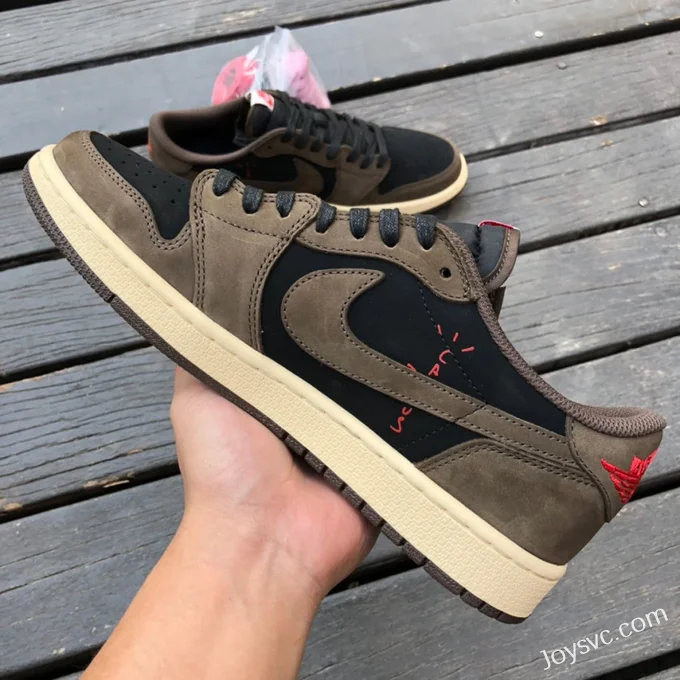 Travis Scott x Air Jordan 1 Low CQ4277-001 Brown Pure Version