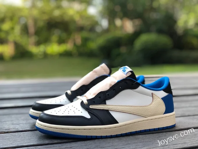 Travis Scott x Air Jordan 1 Low DM7866-140 Fragment Blue White Pure Version