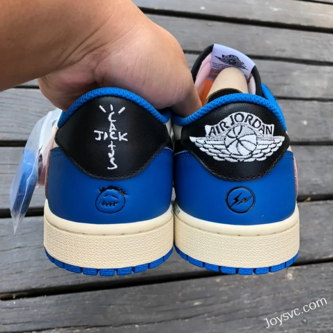 Travis Scott x Air Jordan 1 Low DM7866-140 Fragment Blue White Pure Version