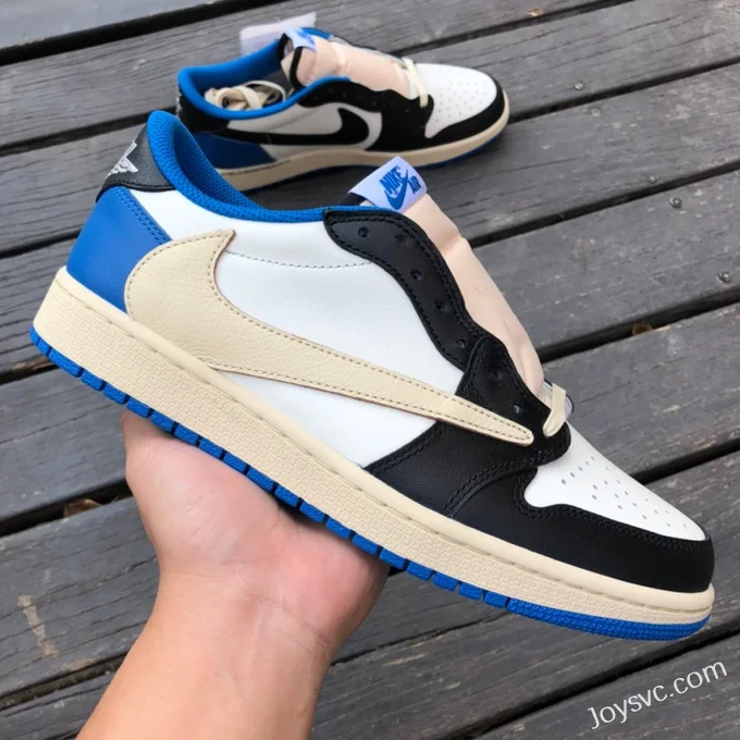 Travis Scott x Air Jordan 1 Low DM7866-140 Fragment Blue White Pure Version