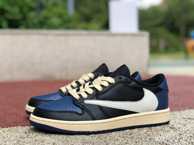 Travis Scott x Air Jordan 1 Low DM7866-041 Black Blue Reverse Swoosh