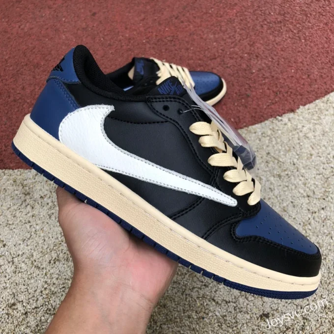 Travis Scott x Air Jordan 1 Low DM7866-041 Black Blue Reverse Swoosh