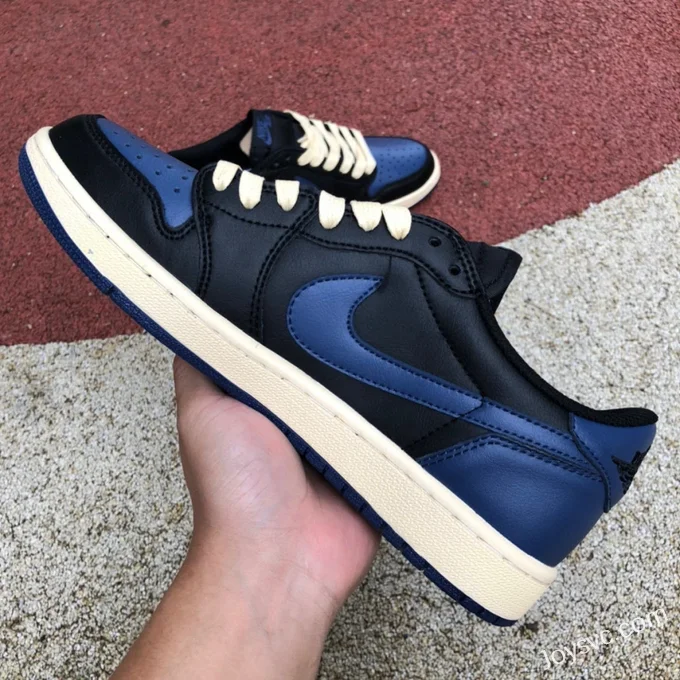 Travis Scott x Air Jordan 1 Low DM7866-041 Black Blue Reverse Swoosh